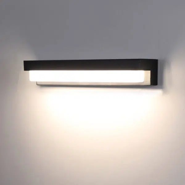 Modern Minimalist Solar Waterproof Sensor Rectangular ABS LED Wall Sconce Lamp For Outdoor Patio - Image 21