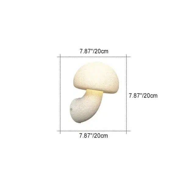 Contemporary Creative Mushroom Resin LED Wall Sconce Lamp For Outdoor - Image 4