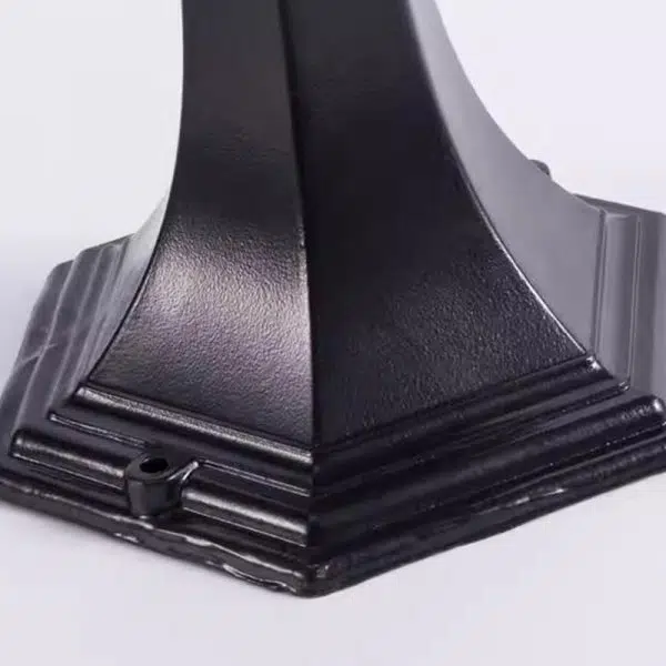 Contemporary Retro Hexagon Aluminum Glass LED Solar Post Head Landscape Light For Garden - Image 6