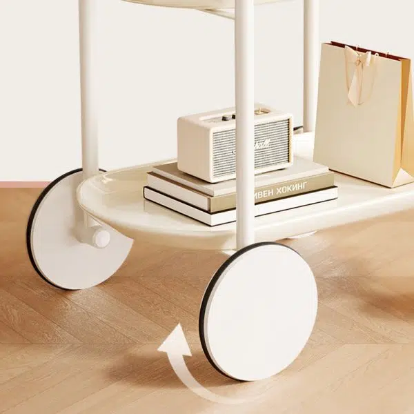 Contemporary Creative Oval Steel Plastic End Table 2-Tier For Living Room - Image 12