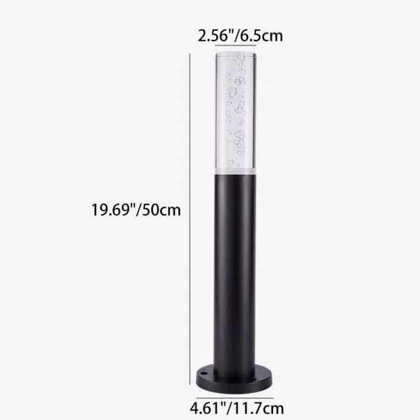 Modern Minimalist Cylinder Aluminum Acrylic LED Outdoor Landscape Light For Garden - Image 5