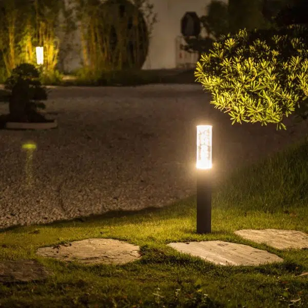 Modern Minimalist Cylinder Aluminum Acrylic LED Outdoor Landscape Light For Garden - Image 3