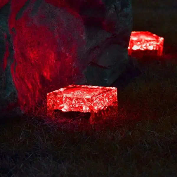 Modern Minimalist Solar Waterproof ABS Clear Glass Ice Cube Brick LED Outdoor Landscape Light For Garden - Image 10