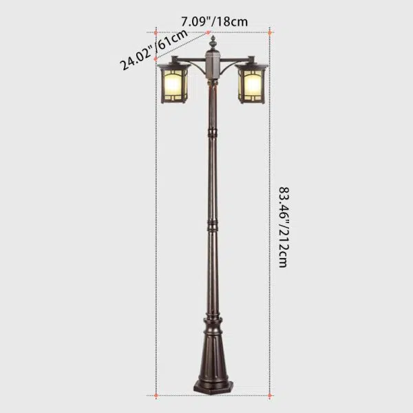 Modern Minimalist Waterproof Column Frosted Transparent Glass Aluminum 1-Light Post Head Landscape Light For Garden - Image 6