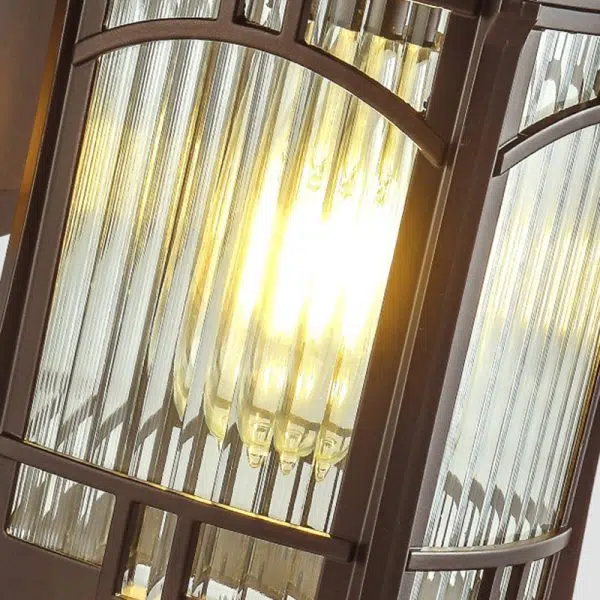 Modern Minimalist Waterproof Column Frosted Transparent Glass Aluminum 1-Light Post Head Landscape Light For Garden - Image 8