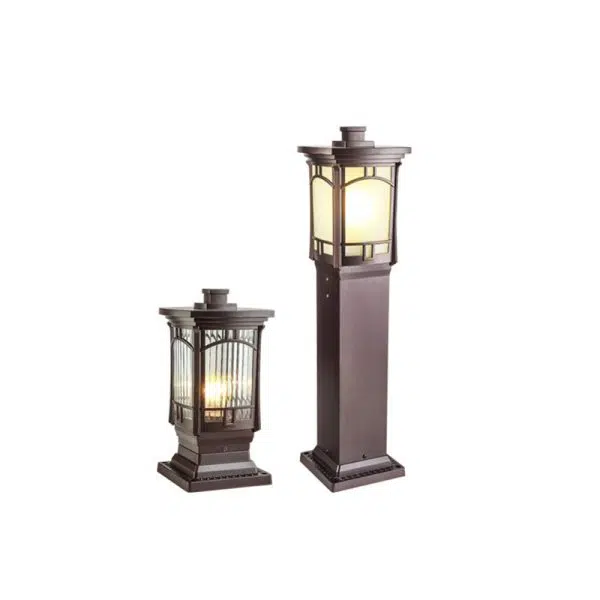 Modern Minimalist Waterproof Column Frosted Transparent Glass Aluminum 1-Light Post Head Landscape Light For Garden - Image 16