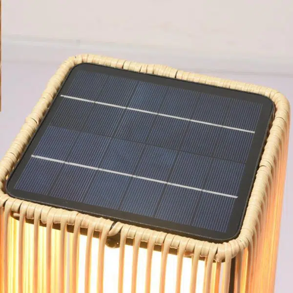 Modern Minimalist Solar Waterproof Prismatic Strip Stainless Steel Gum Rattan LED Landscape Light For Outdoor Patio - Image 9