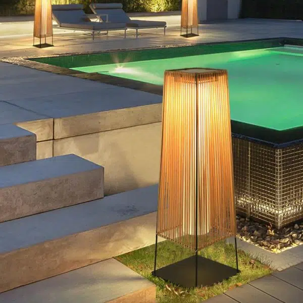 Modern Minimalist Solar Waterproof Prismatic Strip Stainless Steel Gum Rattan LED Landscape Light For Outdoor Patio - Image 3