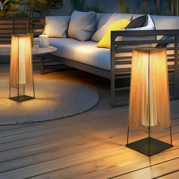 Modern Minimalist Solar Waterproof Prismatic Strip Stainless Steel Gum Rattan LED Landscape Light For Outdoor Patio - Image 16