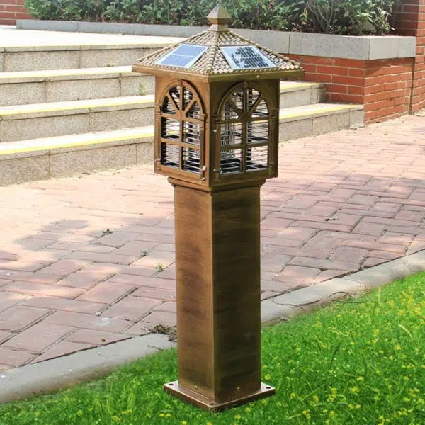 Traditional Chinese Solar Waterproof Rectangle Eaves Window Die-Cast Aluminum LED Lawn Landscape Light Mosquito Killer Lamp For Garden - Image 2