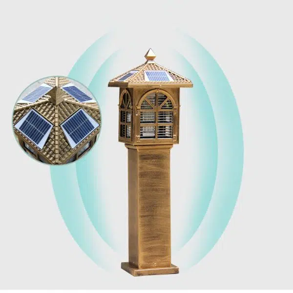 Traditional Chinese Solar Waterproof Rectangle Eaves Window Die-Cast Aluminum LED Lawn Landscape Light Mosquito Killer Lamp For Garden - Image 6