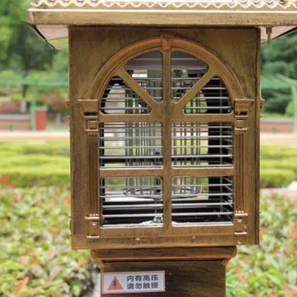 Traditional Chinese Solar Waterproof Rectangle Eaves Window Die-Cast Aluminum LED Lawn Landscape Light Mosquito Killer Lamp For Garden - Image 5