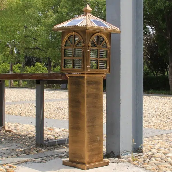 Traditional Chinese Solar Waterproof Rectangle Eaves Window Die-Cast Aluminum LED Lawn Landscape Light Mosquito Killer Lamp For Garden - Image 8