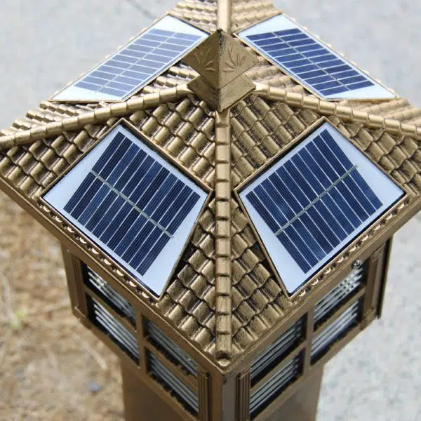 Traditional Chinese Solar Waterproof Rectangle Eaves Window Die-Cast Aluminum LED Lawn Landscape Light Mosquito Killer Lamp For Garden - Image 4