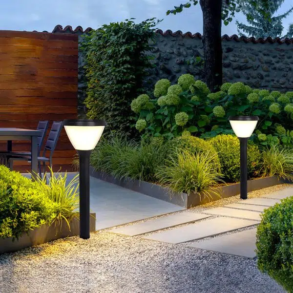 Modern Minimalist Solar Waterproof Cylinder Heart Aluminum PVC LED Ground Plug Lawn Landscape Lamp For Garden - Image 2