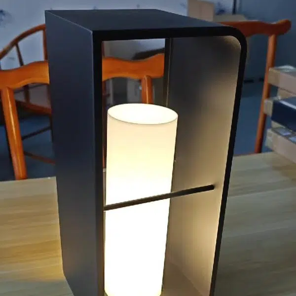 Modern Minimalist Solar Waterproof Rectangle Hollow Rounded Edge Stainless Steel PC LED Outdoor Landscape Light For Outdoor Patio - Image 9