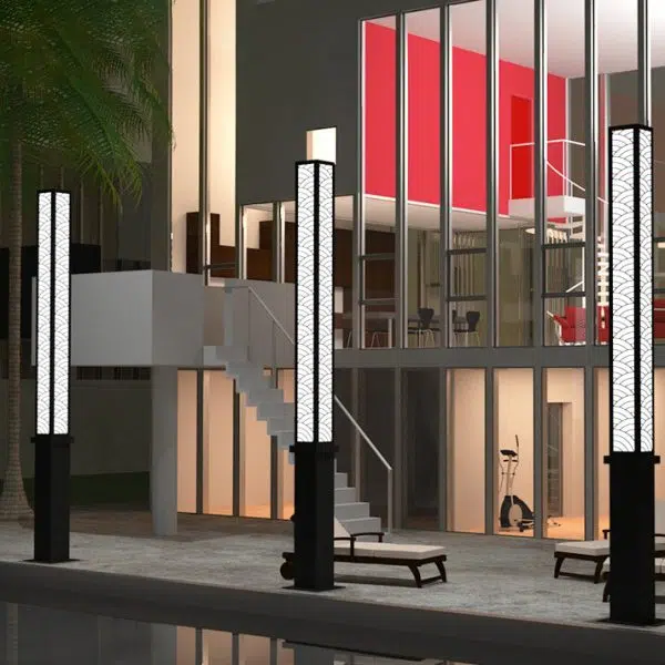 Modern Minimalist Waterproof Rectangle Galvanized Steel Acrylic LED Outdoor Light For Garden - Image 6