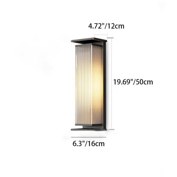 Modern Minimalist Solar Waterproof Rectangle Stripe Stainless Steel PC LED Outdoor Wall Sconce Lamp For Garden - Image 5
