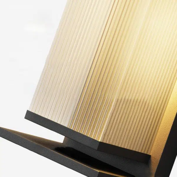Modern Minimalist Solar Waterproof Rectangle Stripe Stainless Steel PC LED Outdoor Wall Sconce Lamp For Garden - Image 8