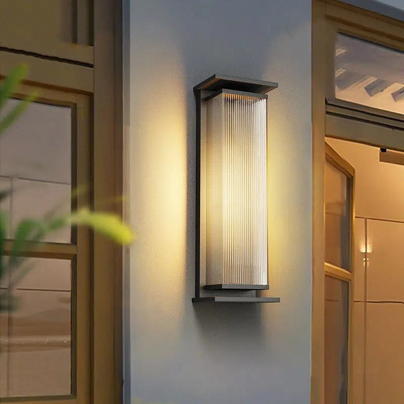 BS-Lighting-LJ00669-8.jpg Modern Minimalist Solar Waterproof Rectangle Stripe Stainless Steel PC LED Outdoor Wall Sconce Lamp For Garden - Image 1