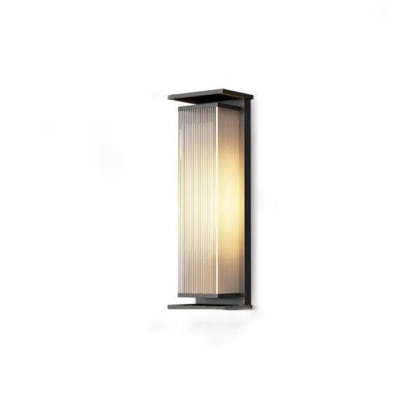 Modern Minimalist Solar Waterproof Rectangle Stripe Stainless Steel PC LED Outdoor Wall Sconce Lamp For Garden - Image 7