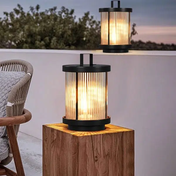 Modern Minimalist Solar Waterproof Cylinder Aluminum Iron Glass 1-Light Outdoor Landscape For Outdoor Patio - Image 13