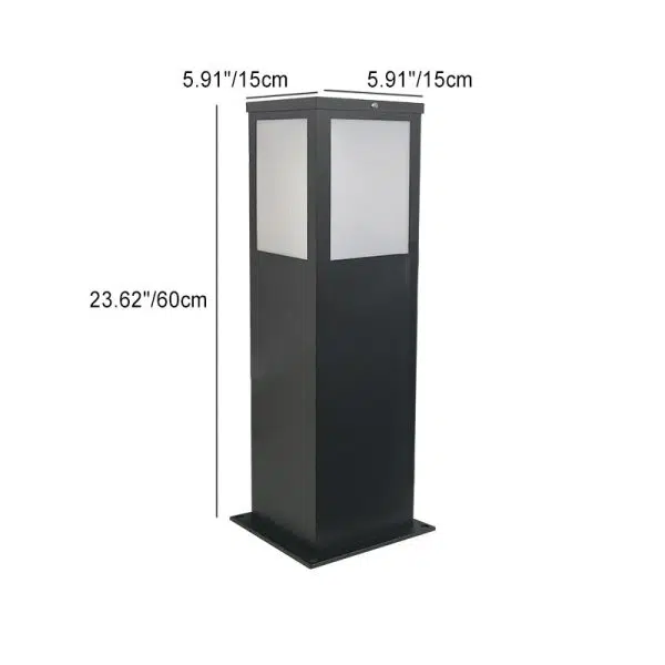 Modern Minimalist Solar Waterproof Rectangle Iron Acrylic 1-Light Outdoor Landscape Light For Garden - Image 3