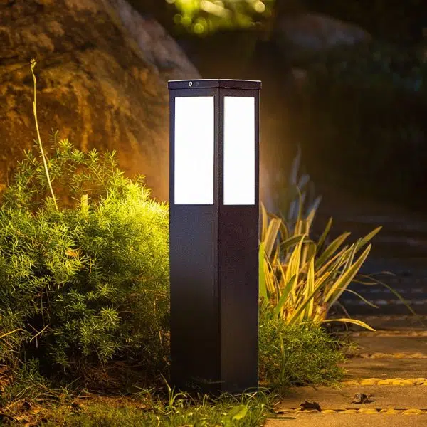 Modern Minimalist Solar Waterproof Rectangle Iron Acrylic 1-Light Outdoor Landscape Light For Garden - Image 5