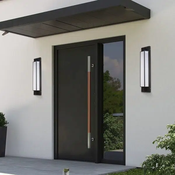 Modern Luxury Waterproof Rectangular Stainless Steel Faux Dolomite LED Outdoor Wall Sconce Lamp For Garden - Image 14