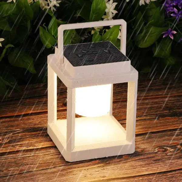 Modern Minimalist Solar Waterproof Square Cylinder Hollow ABS PC LED Outdoor Light For Camping - Image 3