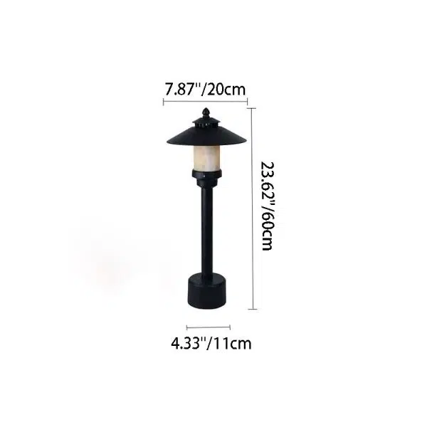 Traditional European Waterproof Half Round Cylinder Aluminum Dolomite 1-Light Outdoor Landscape Lamp For Garden - Image 10