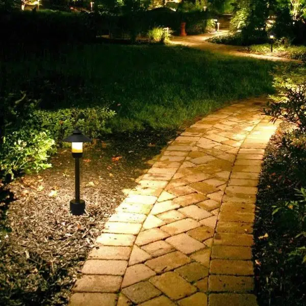 Traditional European Waterproof Half Round Cylinder Aluminum Dolomite 1-Light Outdoor Landscape Lamp For Garden - Image 13