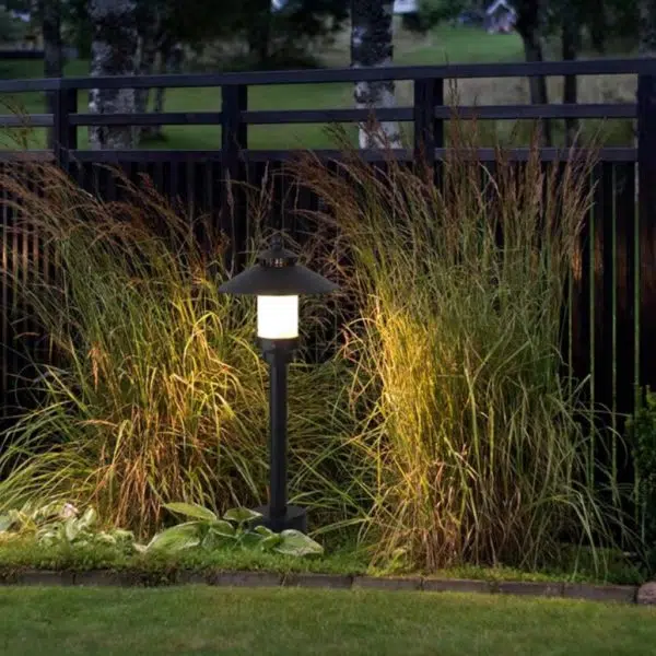 Traditional European Waterproof Half Round Cylinder Aluminum Dolomite 1-Light Outdoor Landscape Lamp For Garden - Image 15