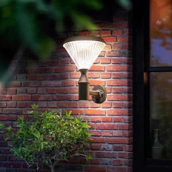 Modern Minimalist Solar Waterproof Diamond Cylinder Aluminum PC LED Wall Sconce Lamp For Outdoor Patio - Image 8