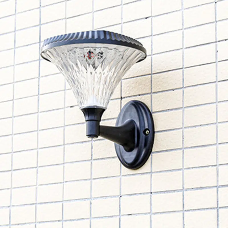 BS-Lighting-LJ00903-11.jpg Modern Minimalist Solar Waterproof Diamond Round ABS PC LED Outdoor Light For Outdoor Patio - Image 1