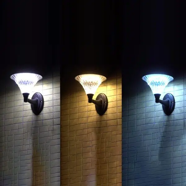 Modern Minimalist Solar Waterproof Diamond Round ABS PC LED Outdoor Light For Outdoor Patio - Image 12