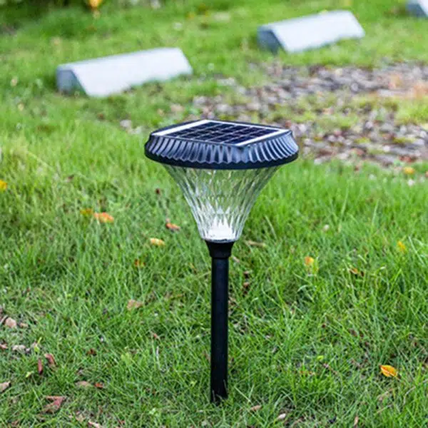 Modern Minimalist Solar Waterproof Diamond Round ABS PC LED Outdoor Light For Outdoor Patio - Image 5