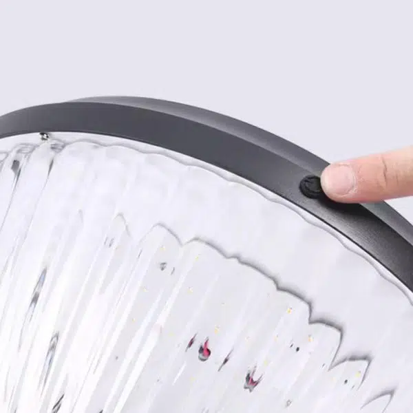 Contemporary Industrial Solar Aluminum PC Round 1-Light Outdoor Post Light For Garden - Image 5