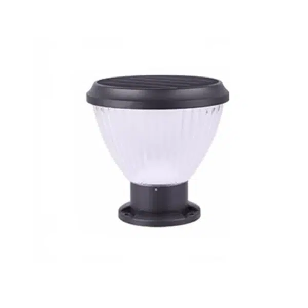 Contemporary Industrial Solar Aluminum PC Round 1-Light Outdoor Post Light For Garden - Image 20