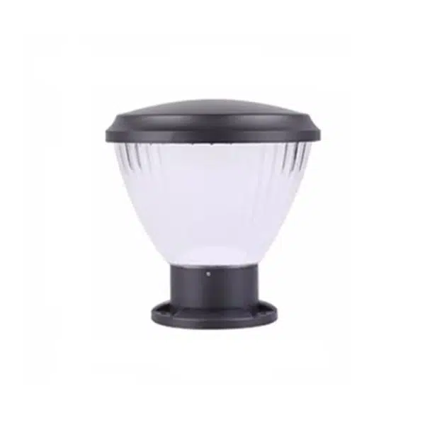 Contemporary Industrial Solar Aluminum PC Round 1-Light Outdoor Post Light For Garden - Image 21