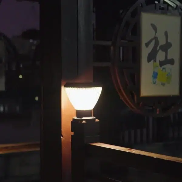 Contemporary Industrial Solar Aluminum PC Round 1-Light Outdoor Post Light For Garden - Image 15