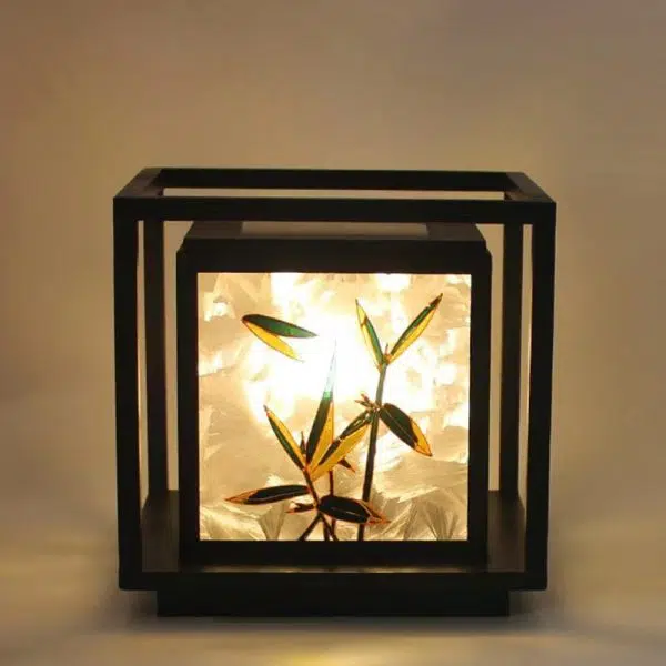 Traditional Chinese Crackle Enamel Bamboo Acrylic Galvanized Steel LED Outdoor Post Light For Garden - Image 10