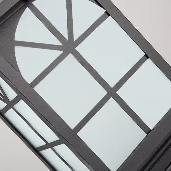 Contemporary Industrial Square Aluminum Frosted Glass 1-Light Outdoor Post Light For Garden - Image 7