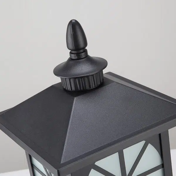 Contemporary Industrial Square Aluminum Frosted Glass 1-Light Outdoor Post Light For Garden - Image 5