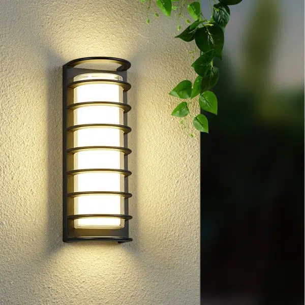 Contemporary Industrial Aluminum Acrylic Cylinder LED Waterproof Wall Sconce Lamp For Outdoor Patio - Image 11