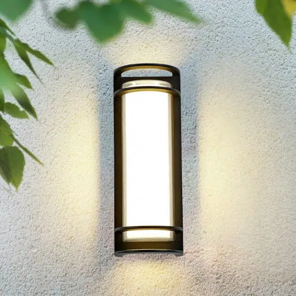 Contemporary Industrial Aluminum Acrylic Cylinder LED Waterproof Wall Sconce Lamp For Outdoor Patio - Image 8
