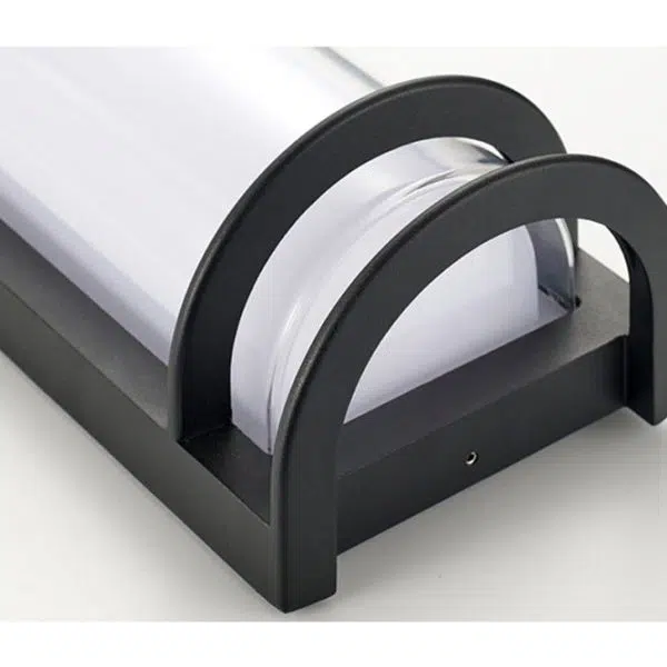 Contemporary Industrial Aluminum Acrylic Cylinder LED Waterproof Wall Sconce Lamp For Outdoor Patio - Image 6