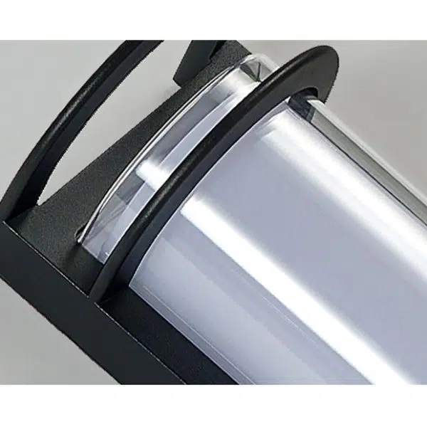 Contemporary Industrial Aluminum Acrylic Cylinder LED Waterproof Wall Sconce Lamp For Outdoor Patio - Image 5