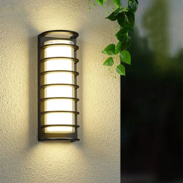 Contemporary Industrial Aluminum Acrylic Cylinder LED Waterproof Wall Sconce Lamp For Outdoor Patio - Image 12