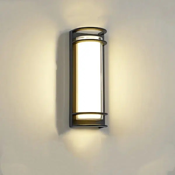 Contemporary Industrial Aluminum Acrylic Cylinder LED Waterproof Wall Sconce Lamp For Outdoor Patio - Image 13